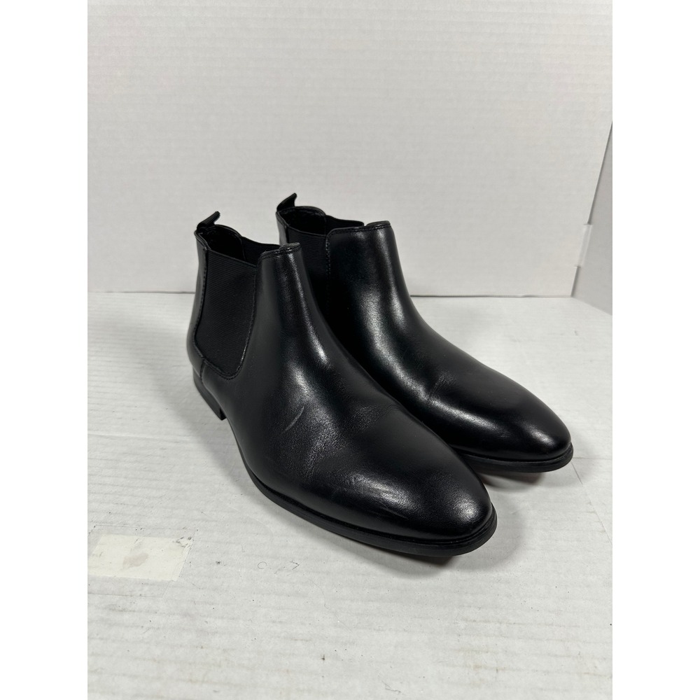 Moretti Black Label Todd II Mens Black Leather Chelsea Boots B519151MW-001 10.5D